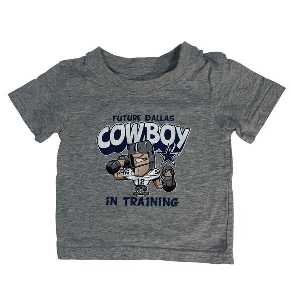 Dallas Cowboys Baby T-Shirt 12M Gray Future Cowboy In Training NFL - Picture 1 of 5
